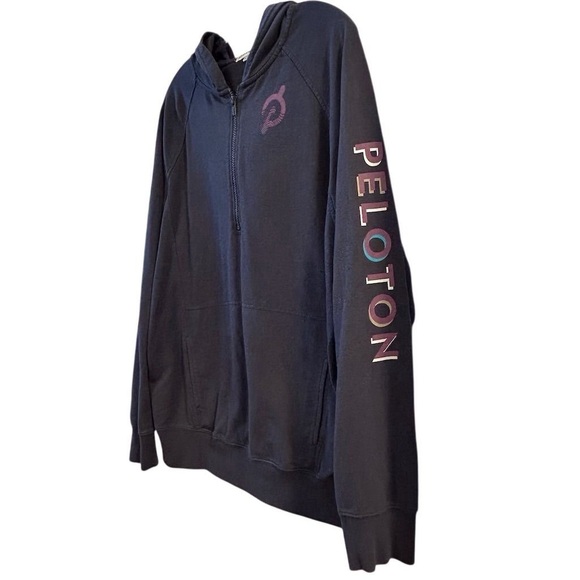 Peloton Women's Large 1/4 Zip Hoodie Multicolor Activewear Grey Purple - Picture 8 of 12